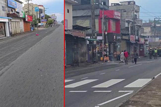 Lane closed on Colombo–Galle road near Kalutara after gravel spill triggers motorcycle accidents 