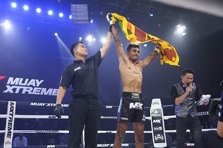 Sri Lankan fighter triumphant at  International Kickboxing Tournament