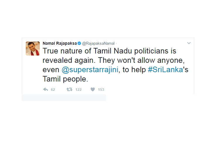 True nature of Tamil Nadu politicians is revealed - Namal