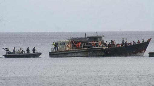 Two boats carrying 108 intercepted off Australia