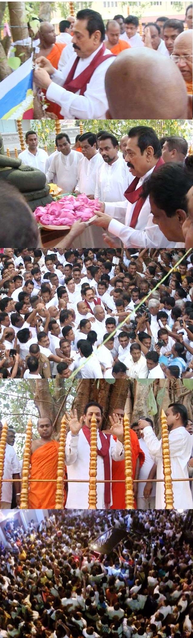 Ex-President visits Bellanwila Rajamaha Viharaya