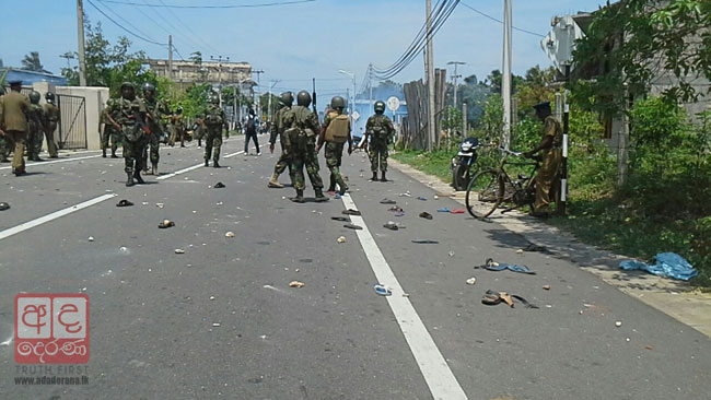 Tense situation erupts near Jaffna Court