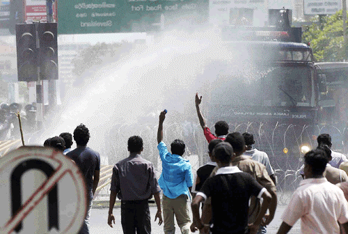 Police use tear gas, water cannon to disperse protestors 