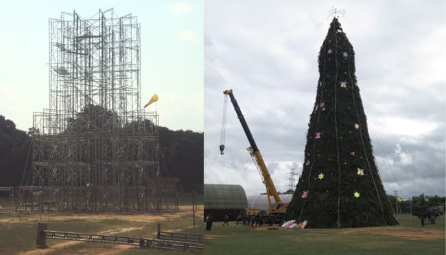 Christmas celebrations in Killinochchi with tallest tree
