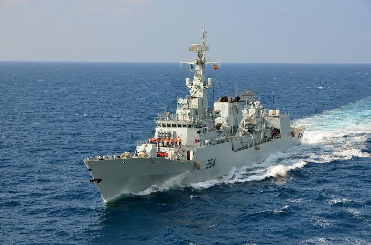 Pakistan naval ship in Trincomalee on a goodwill visit