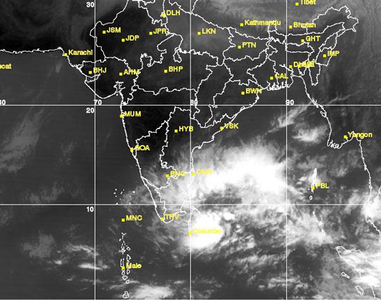 Low pressure area expected to move northwards