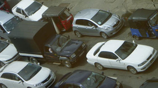 Heavy traffic in Colombo due to rain