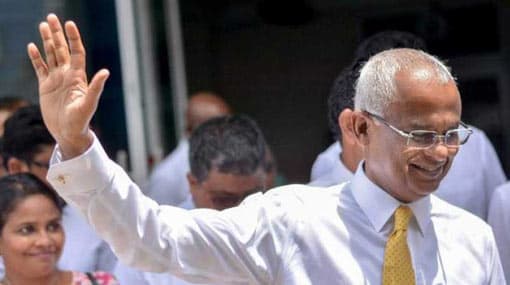 Maldivian President arrives in Sri Lanka