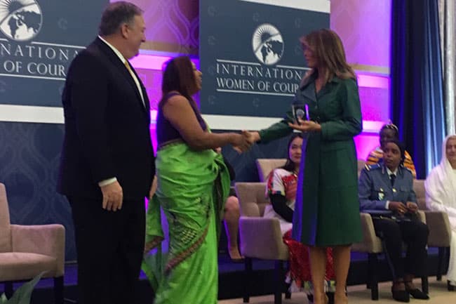 Sri Lanka’s Marini de Livera receives International Women of Courage Award
