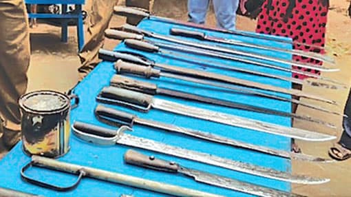 Public requested to handover illegal swords to nearest police station