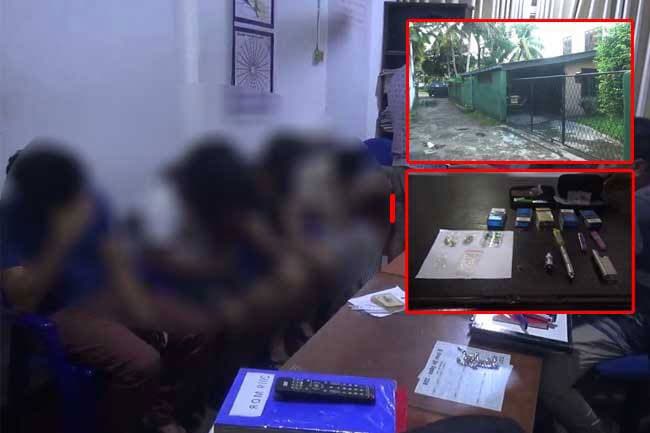 Nine youths arrested with ‘Ice’ and Kush at party in Boralesgamuwa
