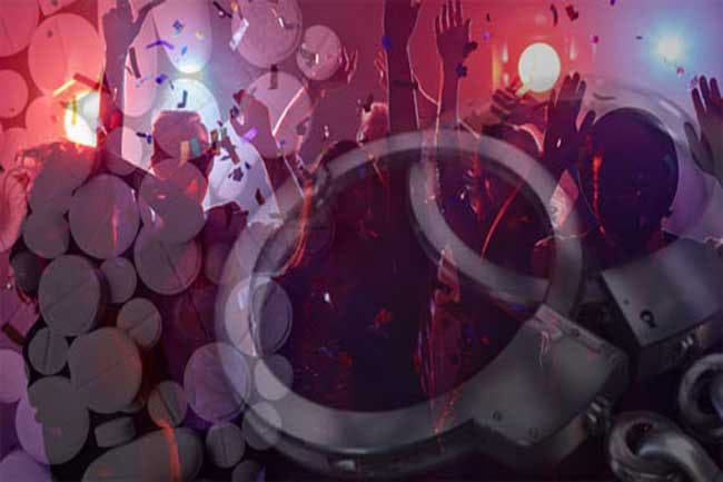 Nine arrested with LSD stamps and drugs at party