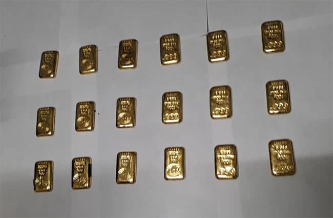 Passenger arrested with 18 gold biscuits at BIA