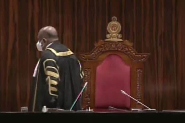 Parliamentary proceedings temporarily adjourned