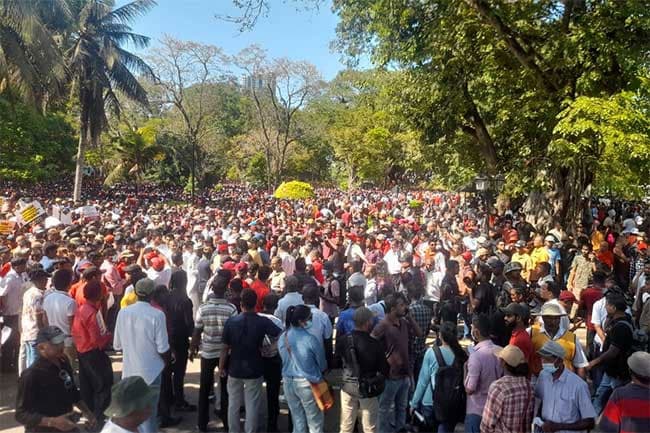 Heavy traffic in Colombo due to NPP protest 
