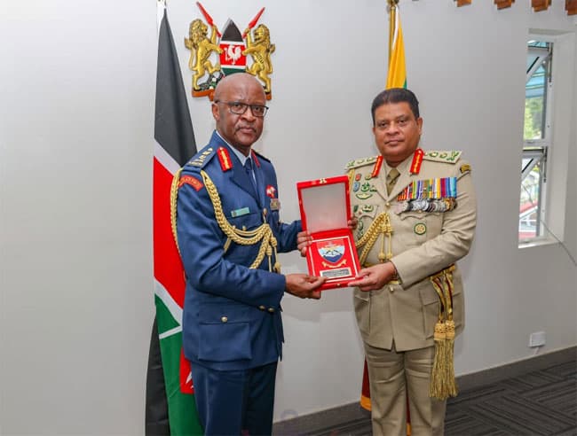 Sri Lanka’s Chief of Defence Staff visits Kenya’s Defence HQ