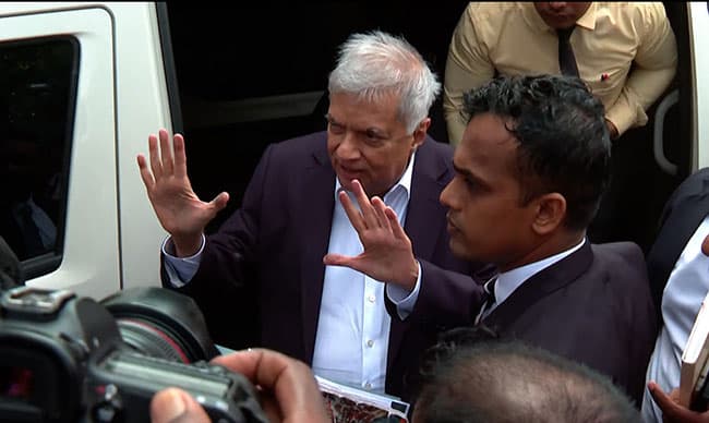 Ex-President Ranil brought to court after arrest