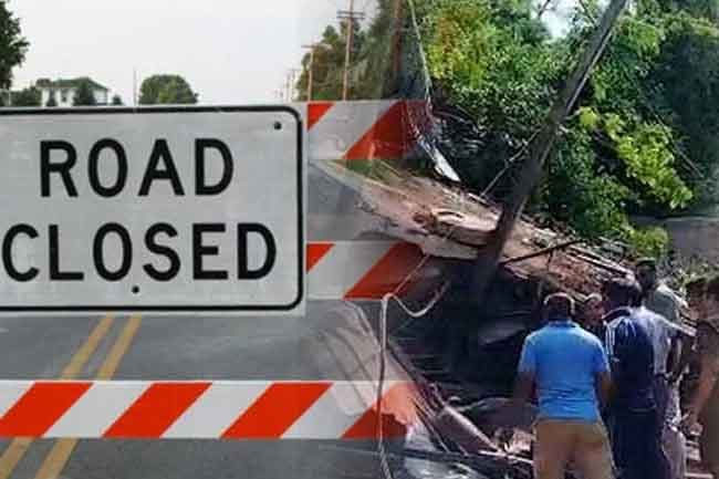 Section of Kandy-Colombo Road at Pahala Kadugannawa closed until tomorrow afternoon