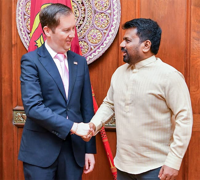 US Special Envoy calls on Sri Lanka President to discuss bilateral ties and regional developments