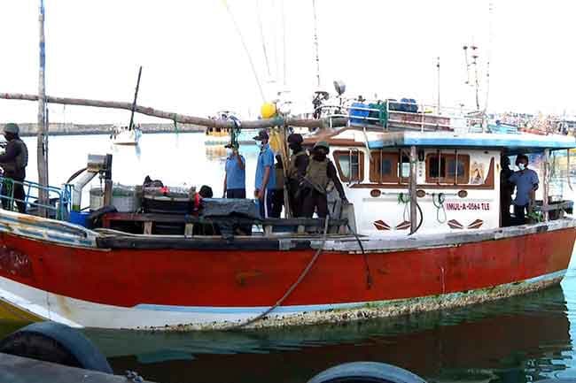 Multi-day fishing vessel with suspected narcotics brought to Dikkowita Harbour