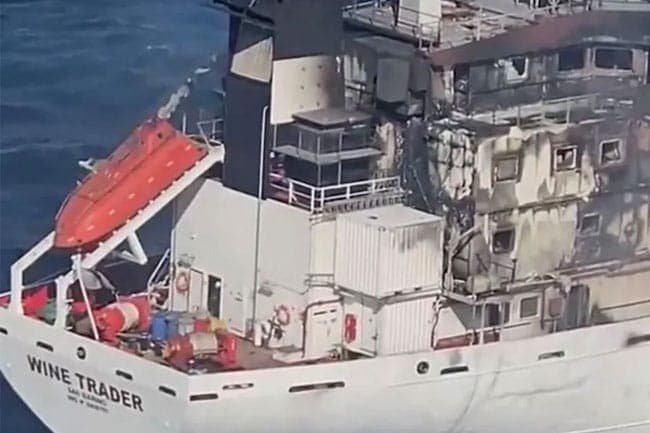 Seven crew missing after drone attack leaves tanker ablaze off Romania's coast