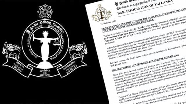BASL raises concerns over Protection of the State from Terrorism Bill & Prevention of Organised Crimes Bill