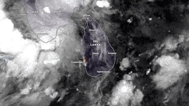 Heavy showers expected across Sri Lanka as low-pressure system develops