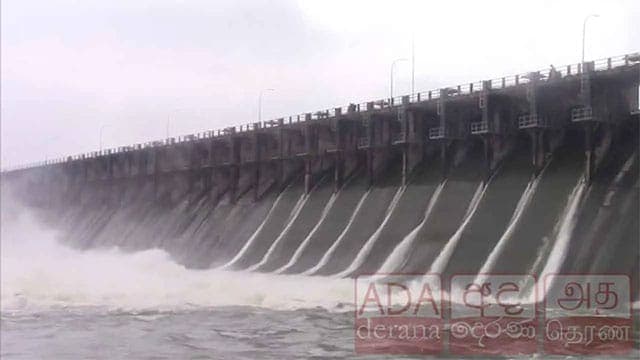 Eight spill gates of Rajanganaya Reservoir opened amid heavy rainfall