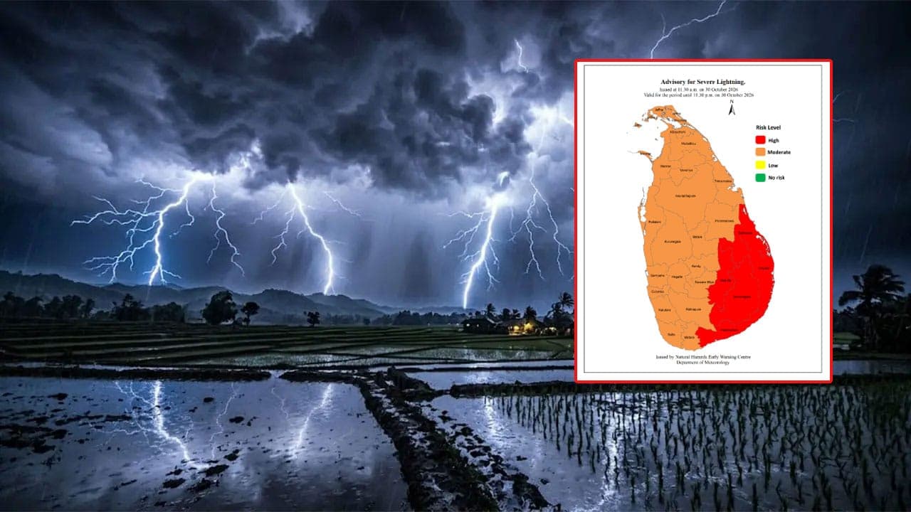 Advisory issued for severe lightning