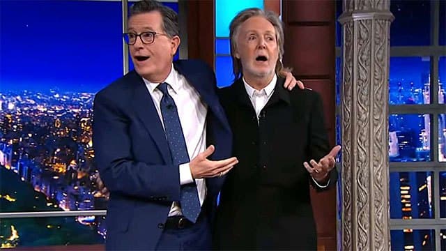 Paul McCartney helps Stephen Colbert say goodbye to ‘The Late Show’ in final show