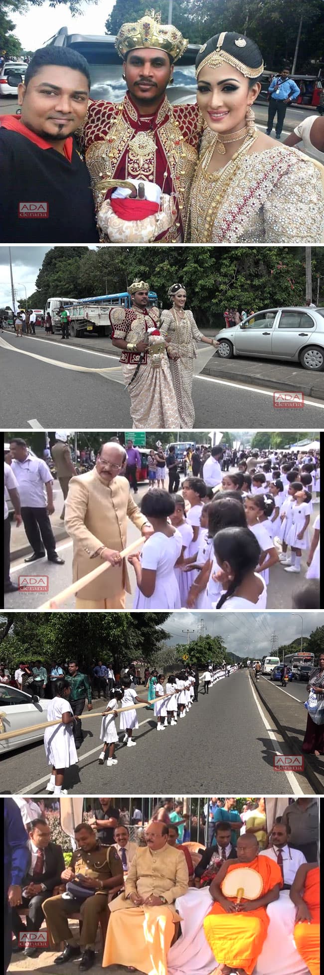 Kandyan couple attempts to establish Guinness World Record for longest saree trail
