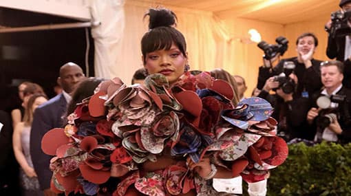 The Met Gala: Rihanna Encased in Petals, Zendaya in Parrots