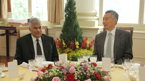 Ranil meets PM Lee Hsien Loong