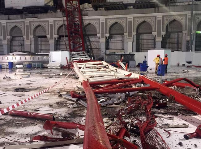 Mecca crane collapse: 65 dead in Saudi Arabia