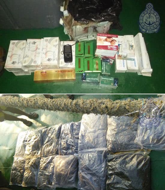 3 including Indian nabbed with Ganja, paper for fake currency and tablets
