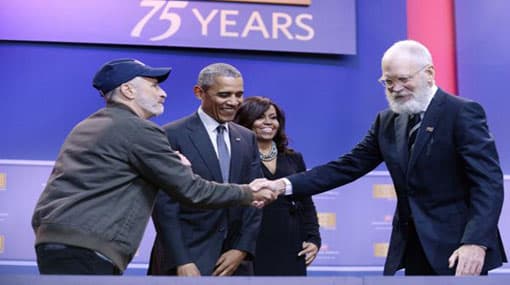 ‘Everything was fine until you went off the air,’ Letterman told as he receives Twain Prize