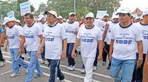President takes part in World Diabetes Day walk