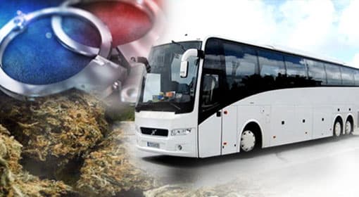 Over 12kg of cannabis found in luxury bus, 2 held