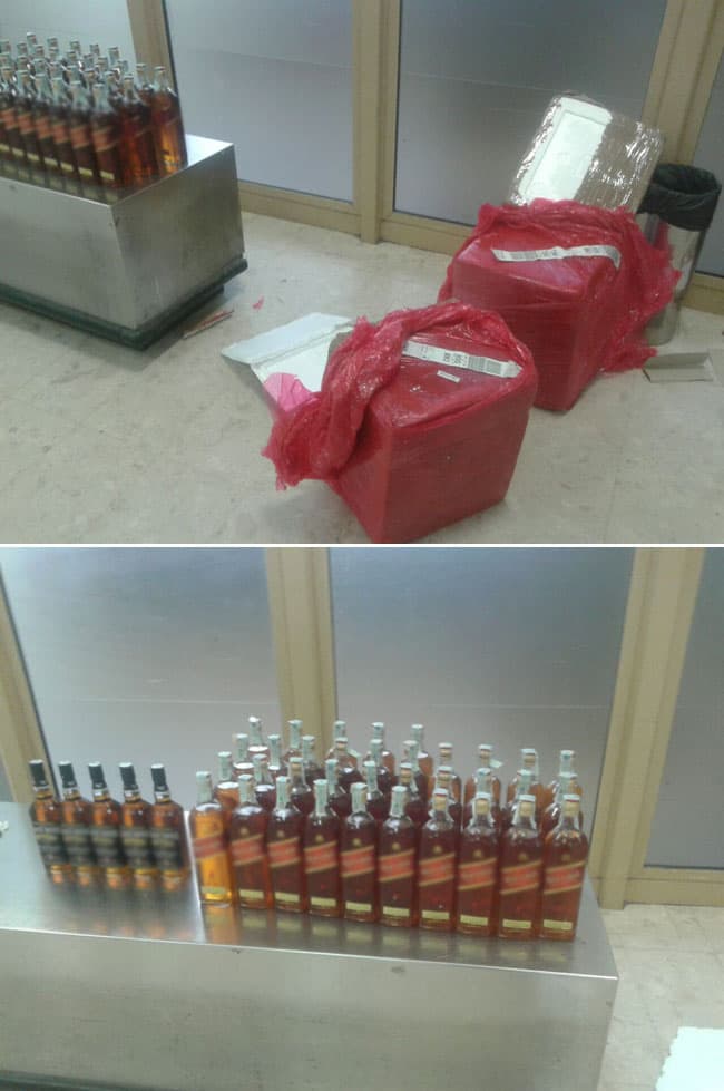 Two women held with 40 bottles of whiskey at BIA