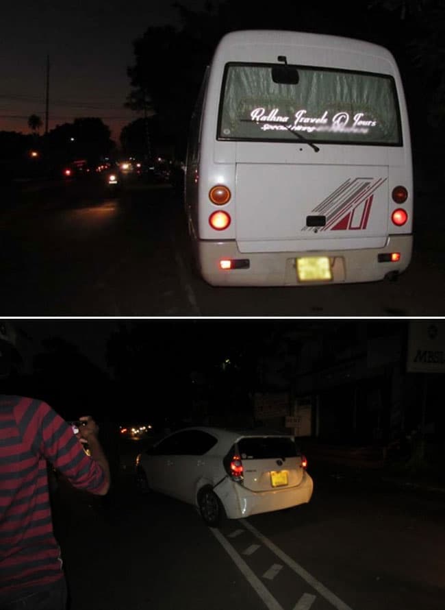 Bus with no driver hits and damages 5 vehicles