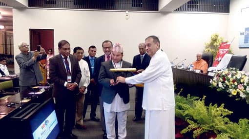 Laxmi Sundar Gai felicitated by Lankan Parliamentarians