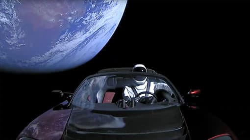 What happened to the Tesla that Elon Musk shot into space?