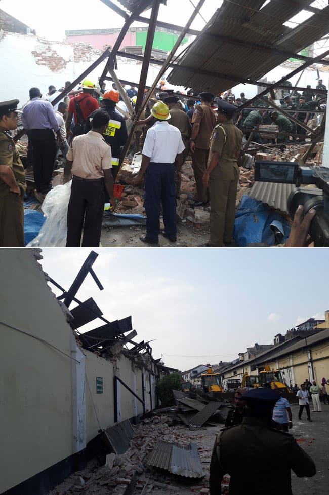 Building collapses in Grandpass