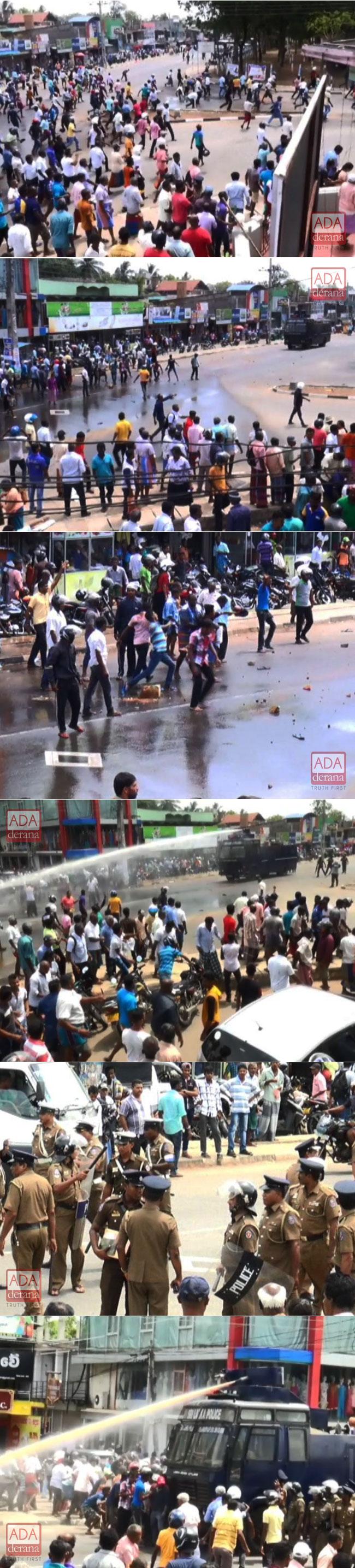 Protesters attack Thambuttegama Police Station
