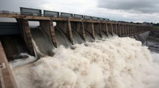 Eight spill gates of Parakrama Samudraya opened