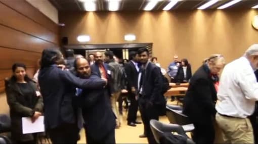 Nalaka Godahewa confronts Global Tamil Forum in Geneva