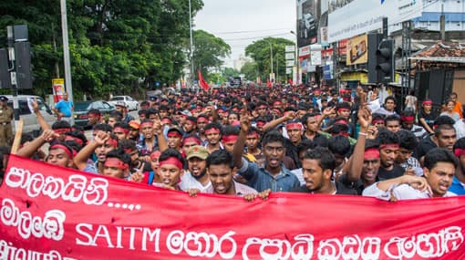Heavy traffic at Town Hall due to protest