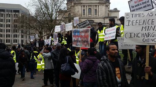 Pro-LTTE group protest against President in London