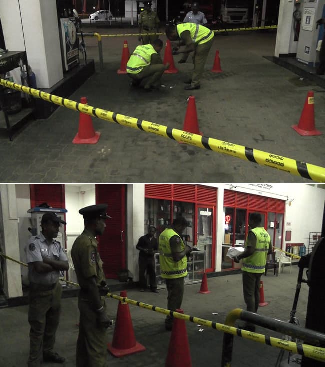 Fuel station robbed by armed men in Galle