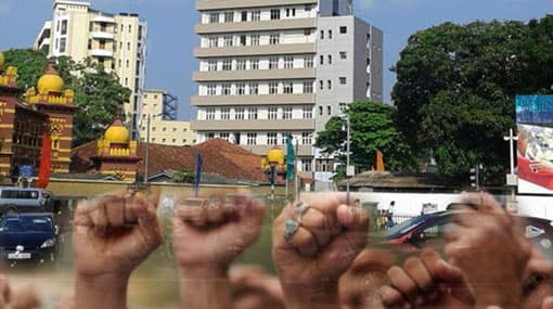 Ward Place blocked due to protest by ETI depositors